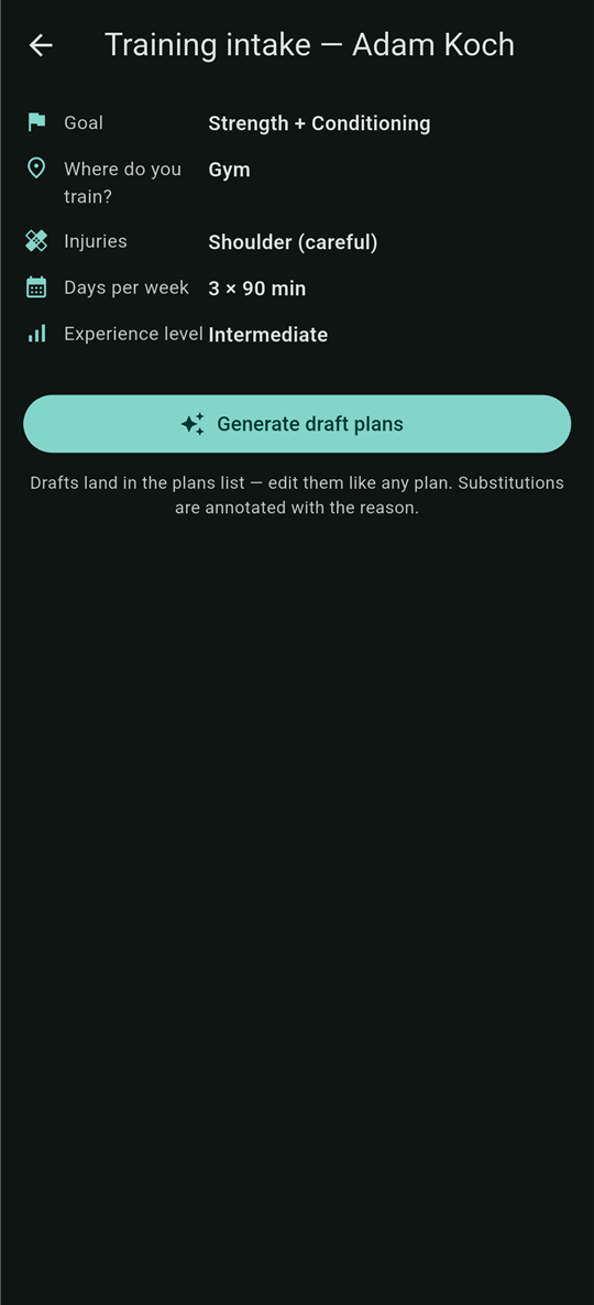 TrainHub — screen 4